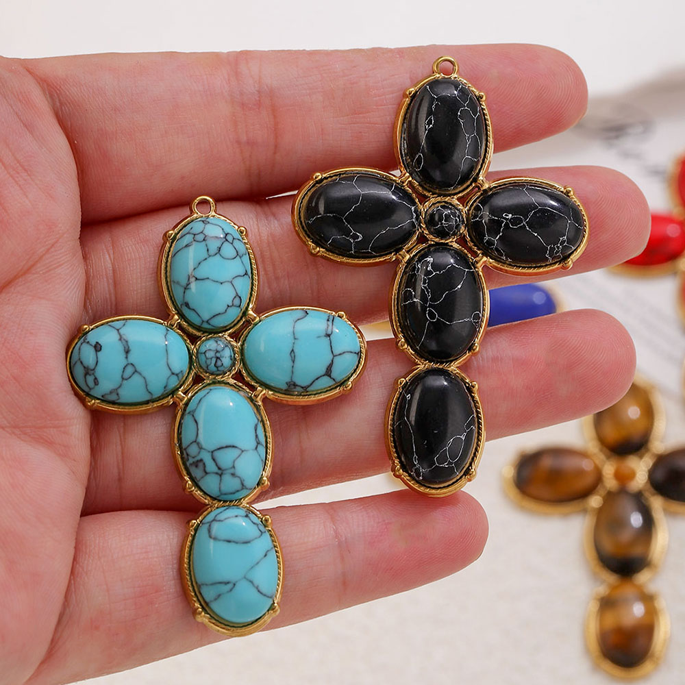 Vintage Fashion Stores - Dijes de Acero Inoxidable, Colgante de