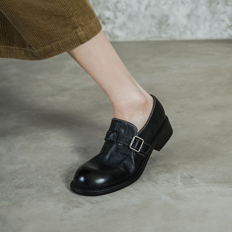 Vintage Fashion Girl - Nuevos Zapatos de Tacón Bajo con