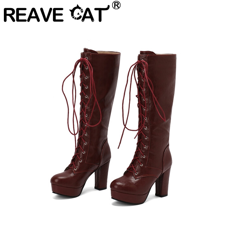 Vintage Fashion Boots - REAVE CAT-Botas hasta la rodilla para