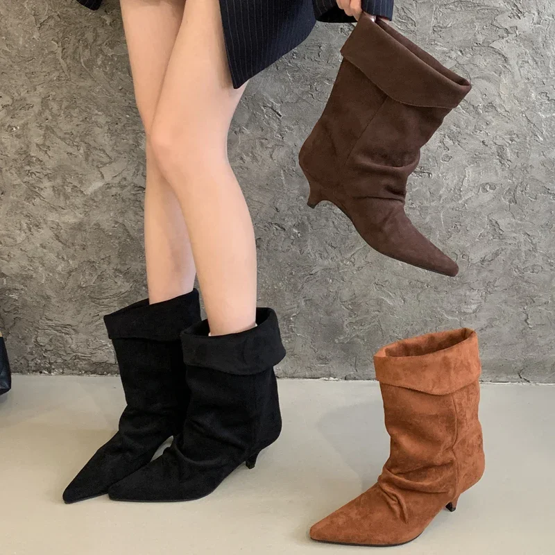 Vintage Fashion Boots - Botines de Invierno Aneikeh con Punta