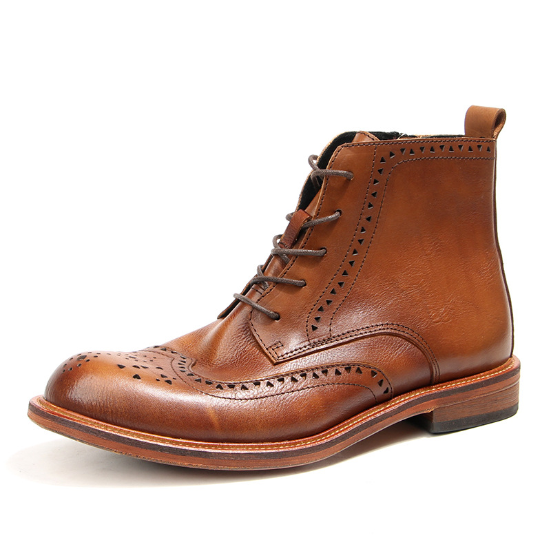 Vintage Fashion Boots - Botas tobilleras Chelsea Vintage para hombre,