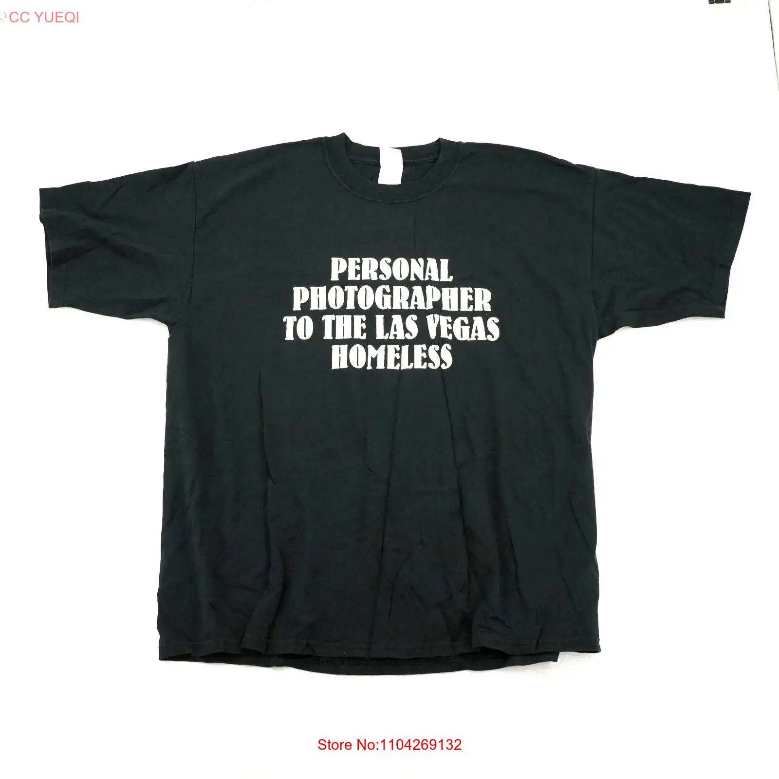 Vintage Fashion Las Vegas - Camiseta negra con estampado de fotógrafo