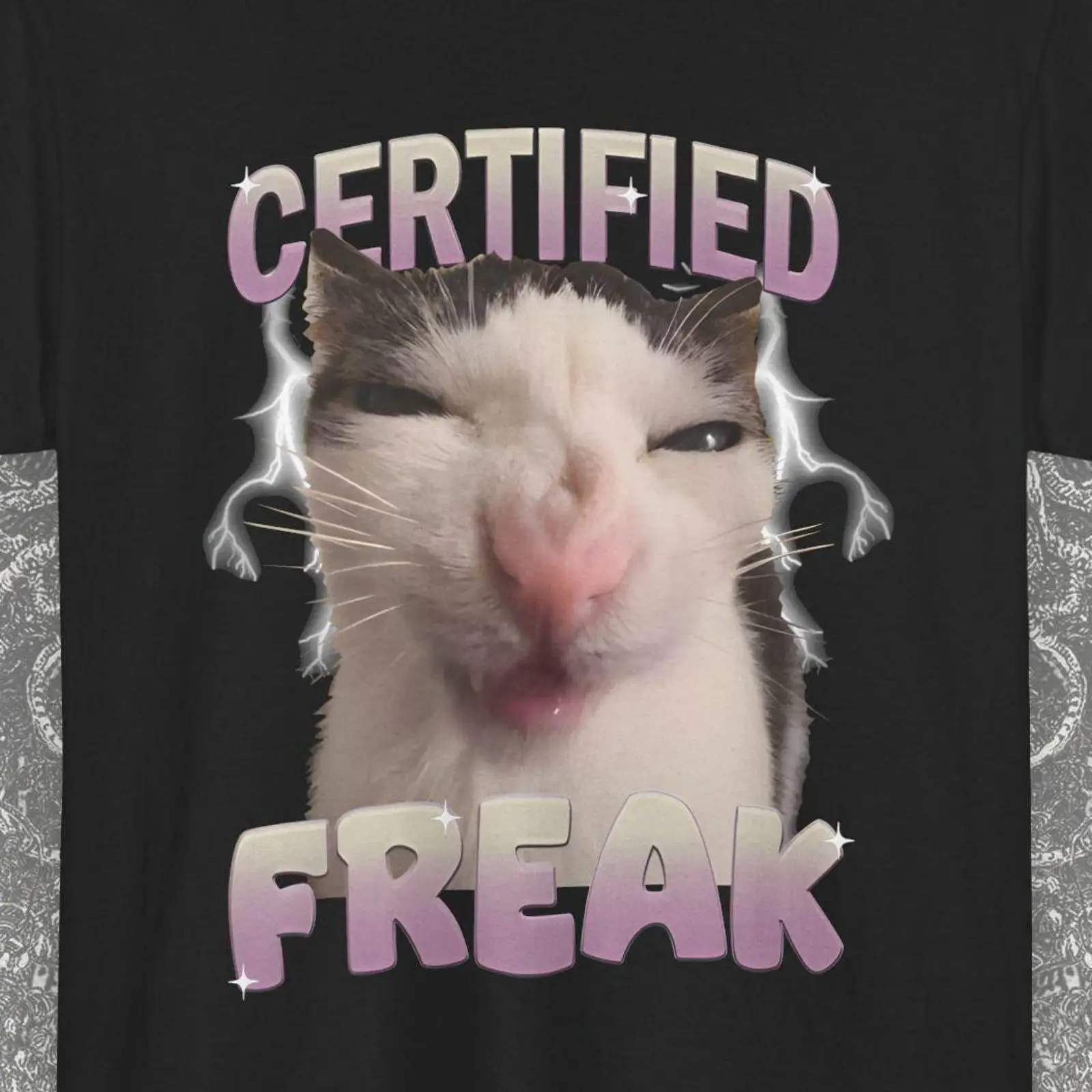 Vintage Fashion Gen Z - Camiseta Certificada de Meme de Gato