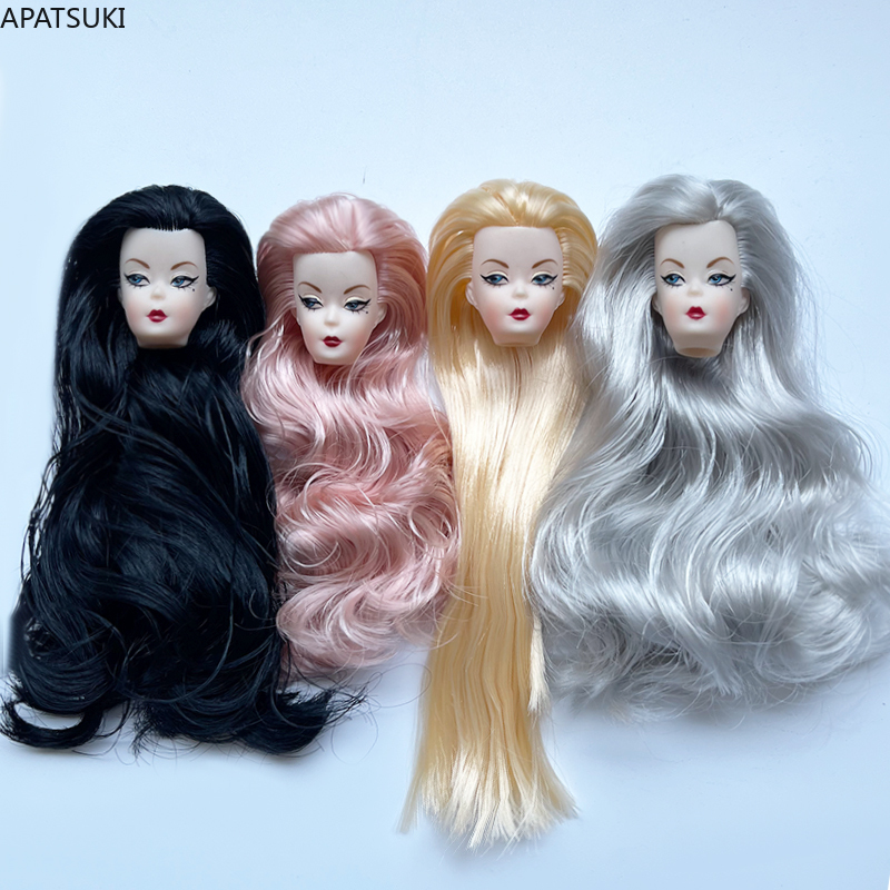 Vintage Fashion Girl - Cabeza de Muñeca con Cabello Ondulado