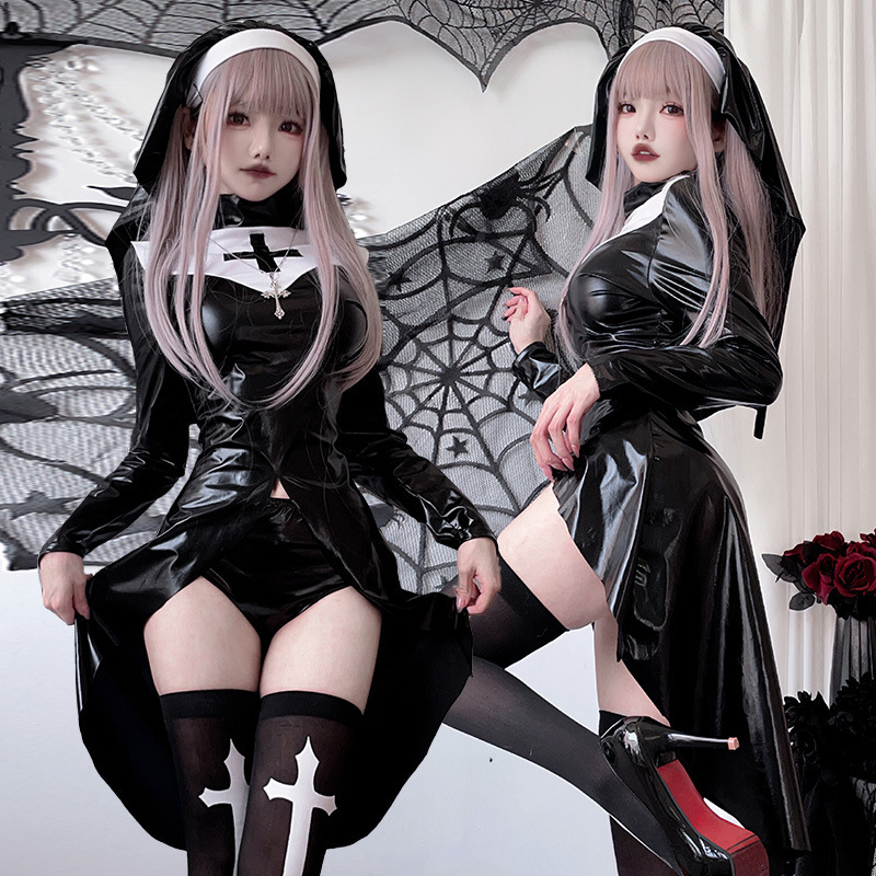 Vintage Fashion Style Female - Vestido Oscuro de Halloween, Talla Grande,
