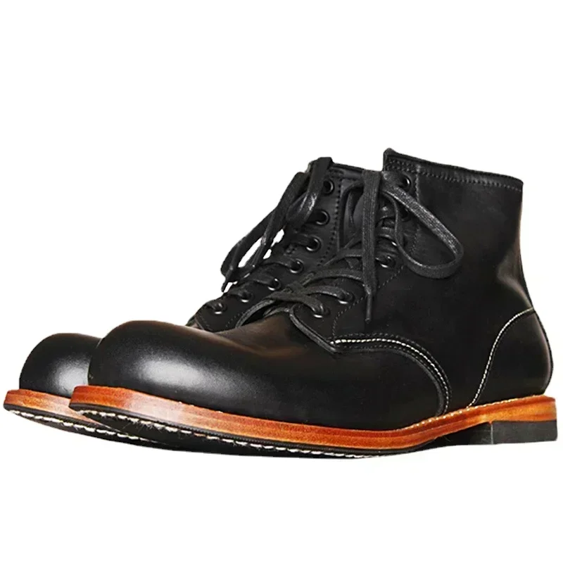 Vintage Fashion Aesthetic - Botas Vintage de cuero genuino con