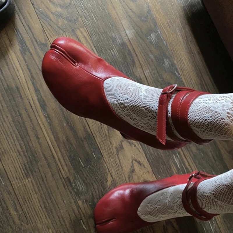 Vintage Fashion Girl - Zapatos de tacón alto de cuero