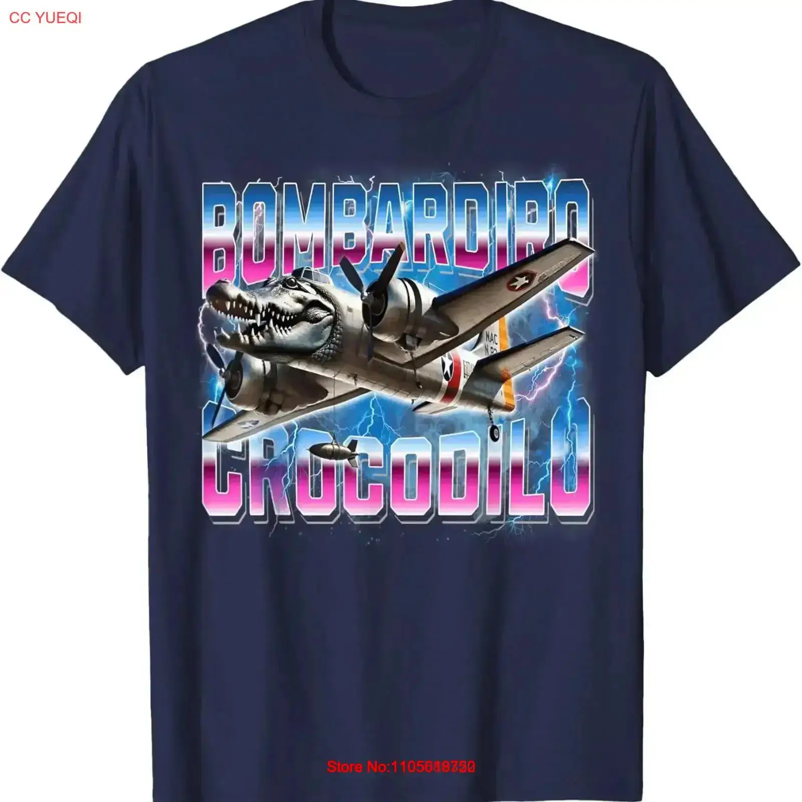 Vintage Fashion Gen Z - Camiseta Bombardiro Crocodilo Italian Brainrot Divertida