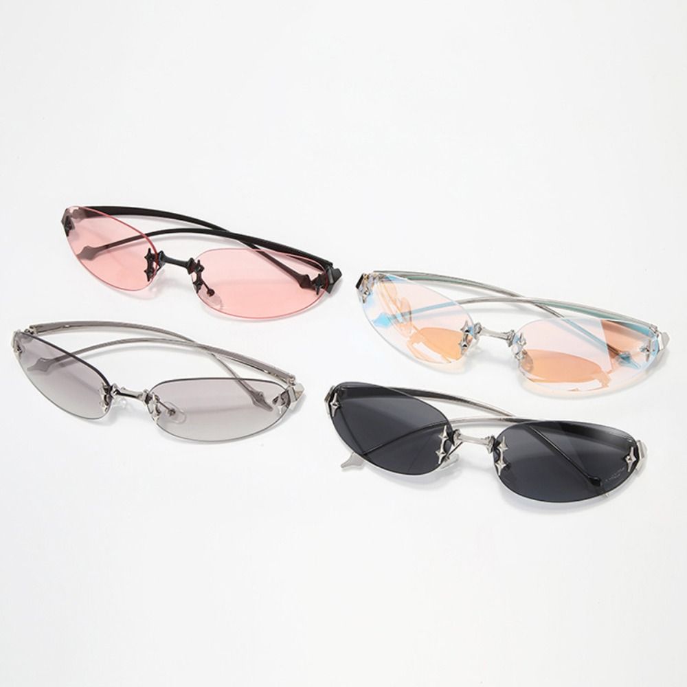 Gafas de sol sin marco estilo  - Vintage Fashion Style Female reseña y precio