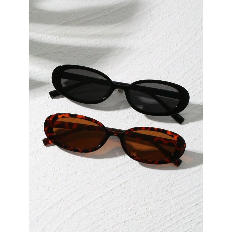 2 pares de gafas de sol ovalad - Vintage Fashion Aesthetic reseña y precio
