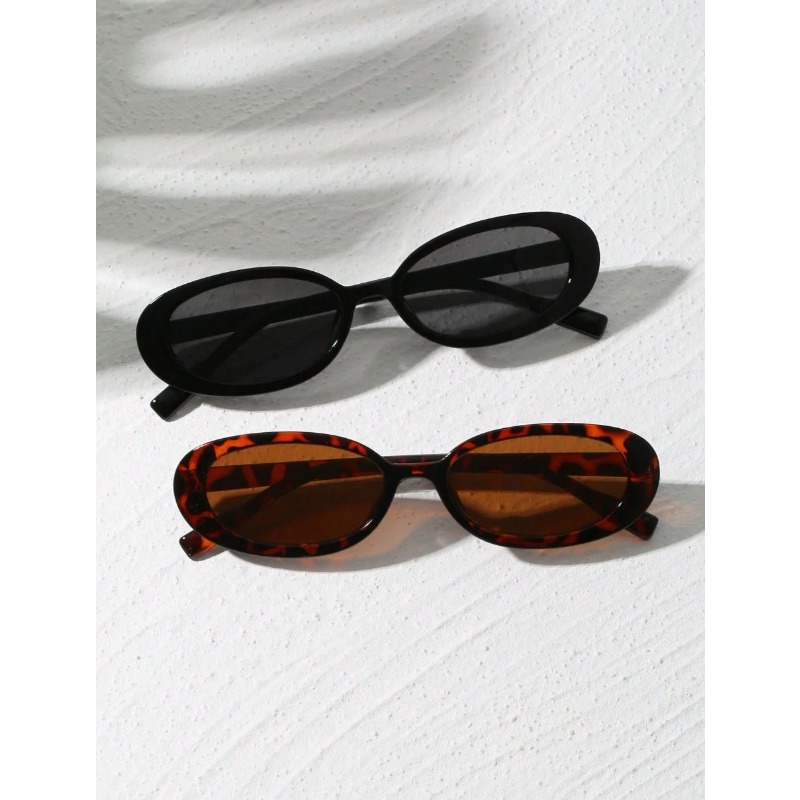 2 pares de gafas de sol ovalad - Vintage Fashion Aesthetic reseña y precio