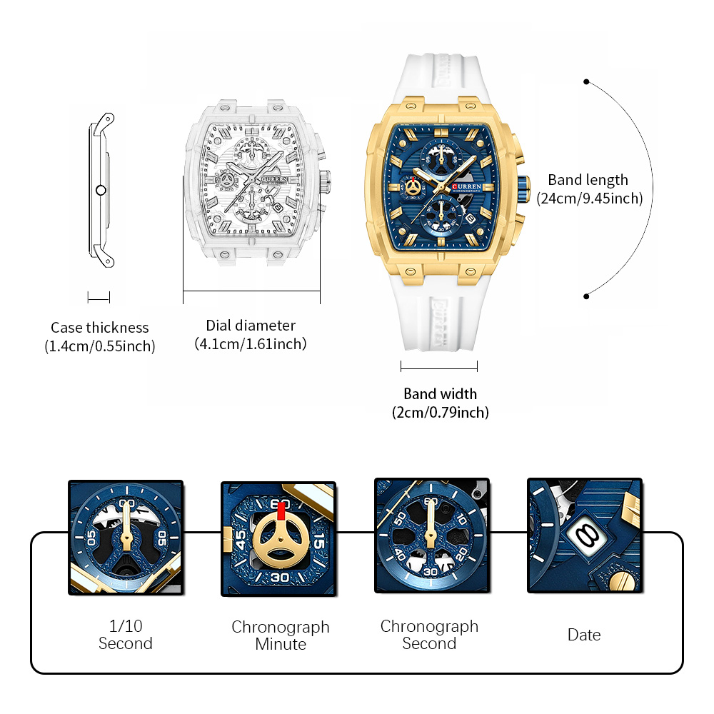 Reloj CURREN de Lujo Vintage p - Vintage Fashion Aesthetic reseña y precio