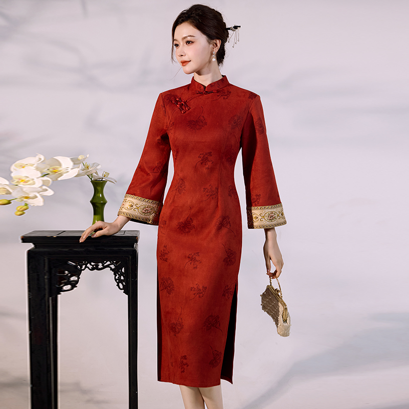 Qipao de terciopelo de ante de - Vintage Fashion Gen Z reseña y precio