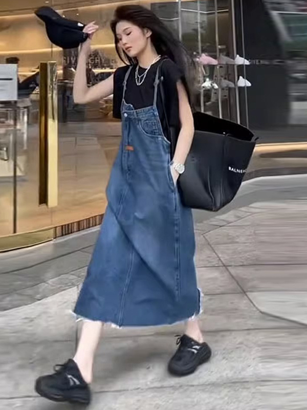 Vestido vaquero americano vint - Denim Skirt Midi Vintage reseña y precio