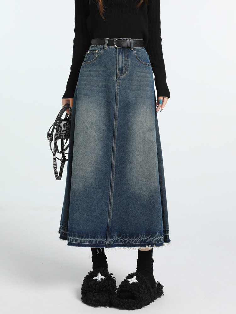 Faldas vaqueras acampanadas Vi - Denim Skirt Midi Vintage reseña y precio