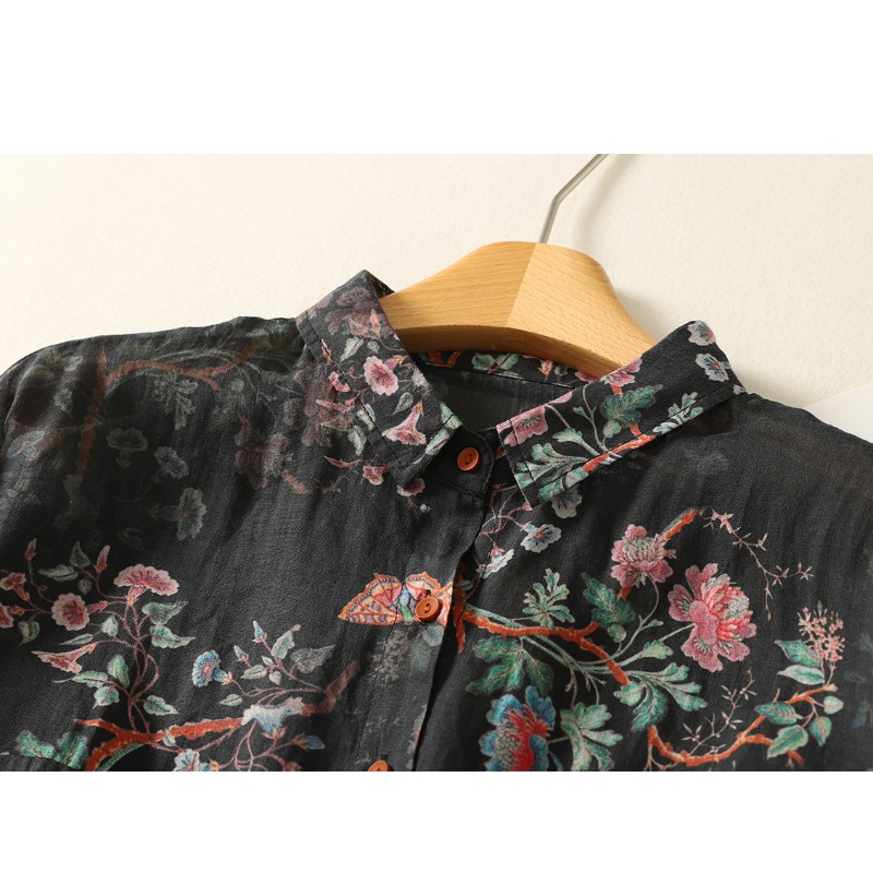 Camisas informales con estampa - Vintage Fashion Style Female reseña y precio