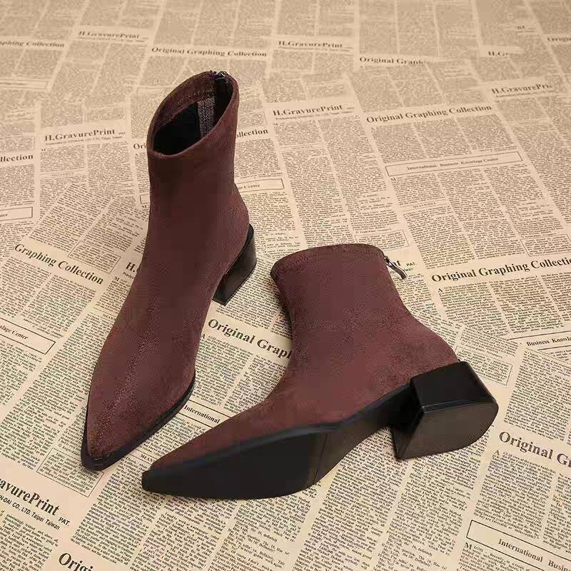 Nuevos botines modernos de tac - Vintage Fashion Style Female reseña y precio