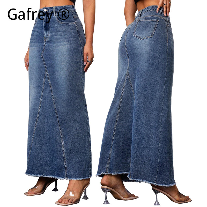 Falda vaquera midi de mujer, c - Denim Skirt Midi Vintage reseña y precio