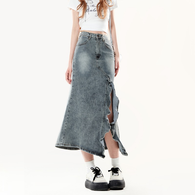 Falda Larga Vaquera Vintage Am - Denim Skirt Midi Vintage reseña y precio